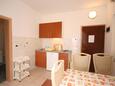Kuchyně Mandre, Kuchyně v ubytování typu apartment, domácí mazlíčci povoleni a WiFi.
