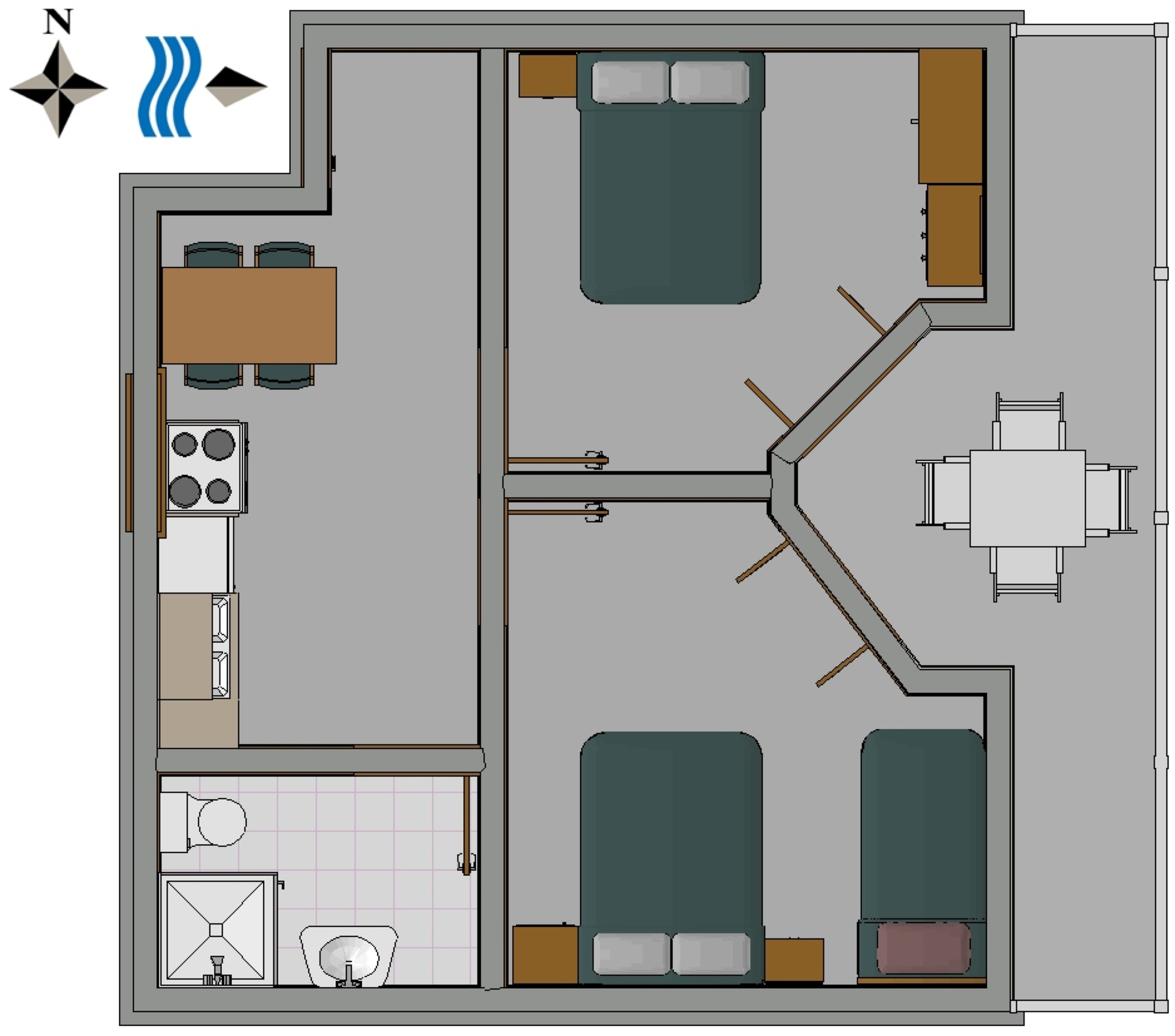 Two bedroom apartment near beach Podobuče, Pelješac  A-b