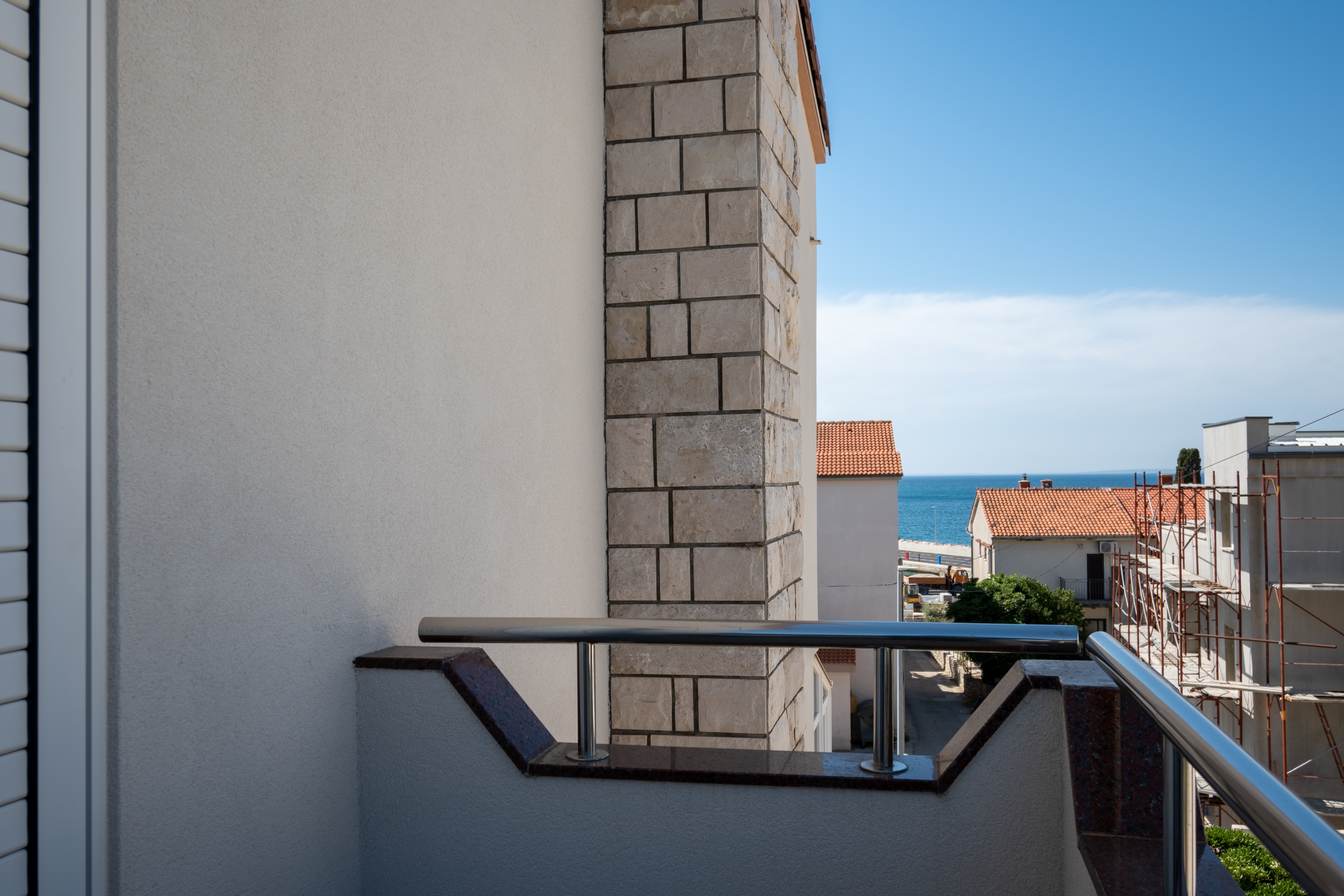 One bedroom apartment with balcony and sea view Novalja, Pag  A-c