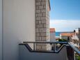 Balkon 2 - pohled Novalja, Balkon 2 - pohled v ubytování typu apartment, WiFi.