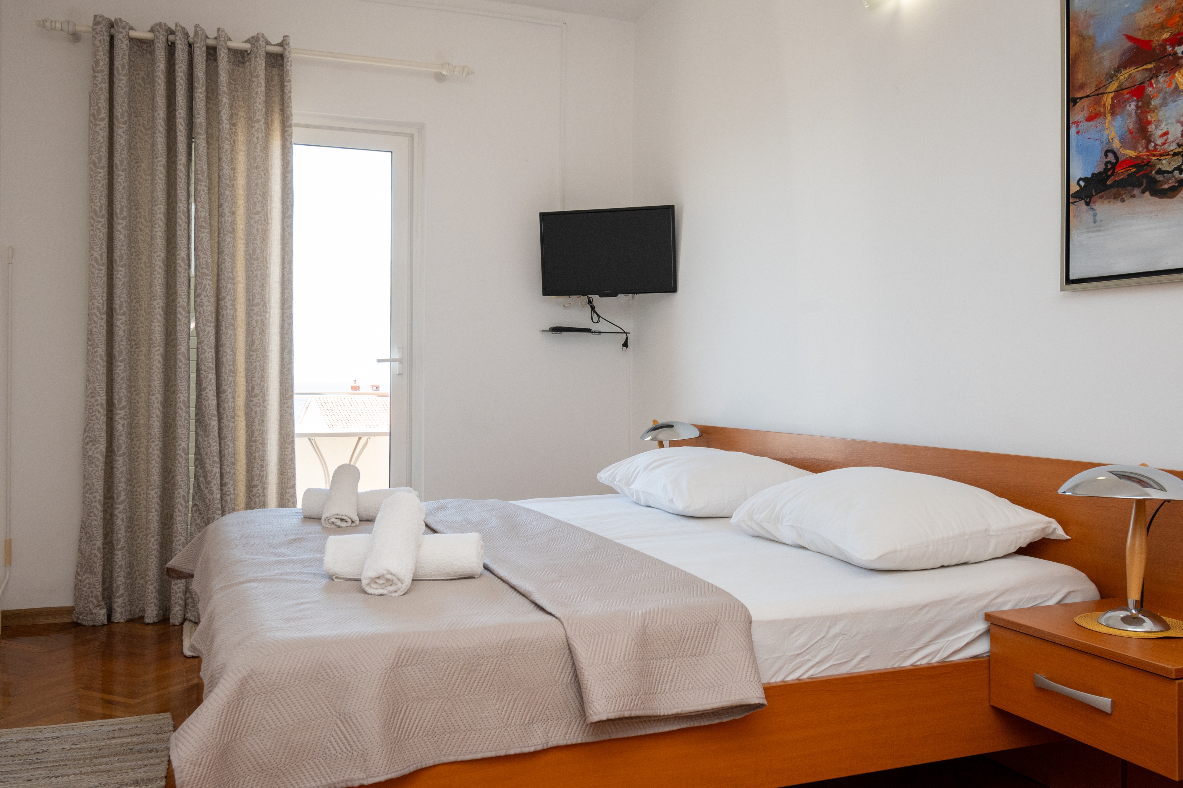 One bedroom apartment with balcony and sea view Novalja, Pag  A-c