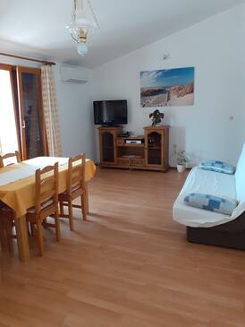 Living room Kustići, Living room in the apartment, air condition available, (pet friendly) and WiFi.