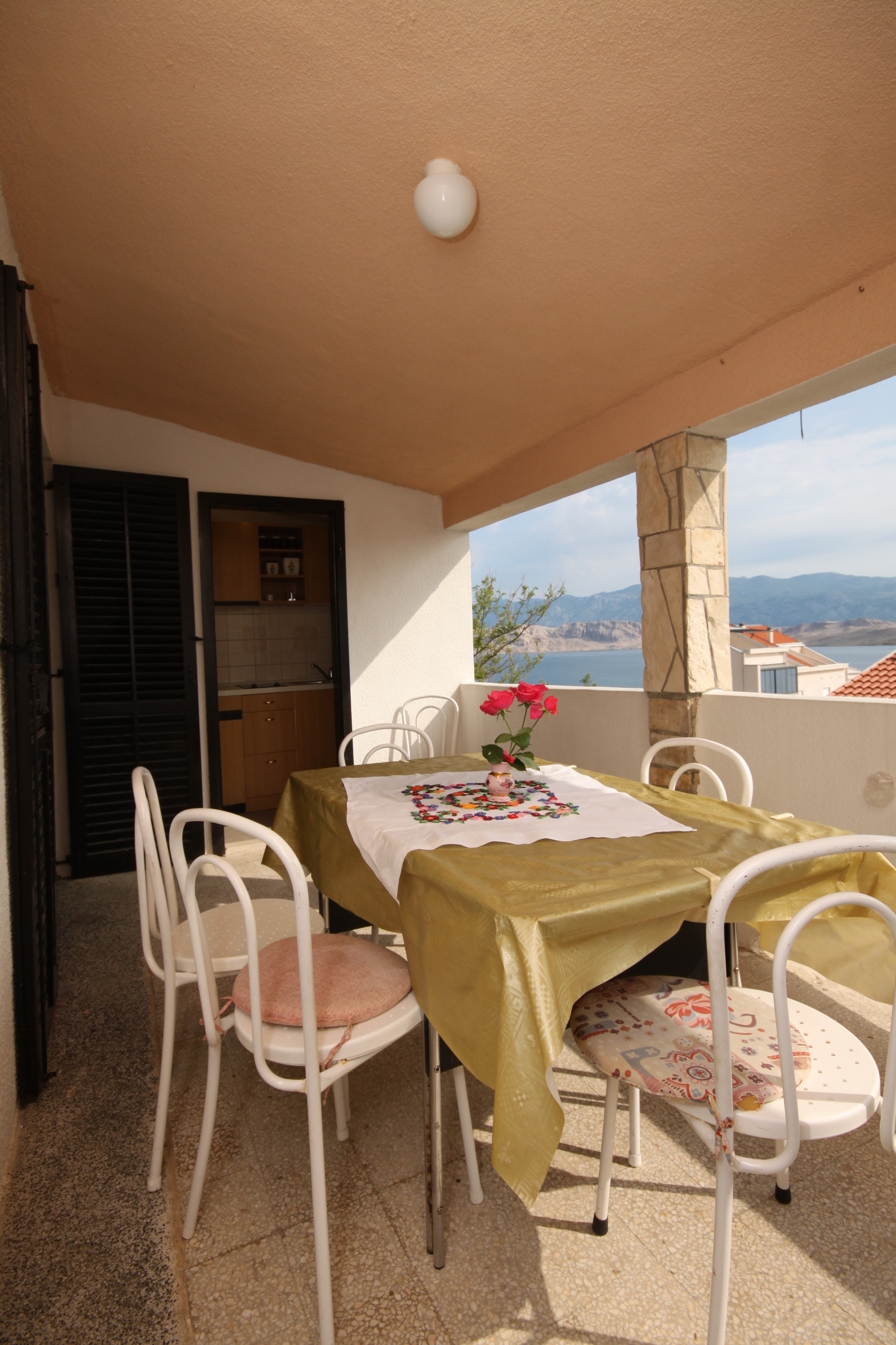 One bedroom apartment with terrace and sea view Pag  A-b
