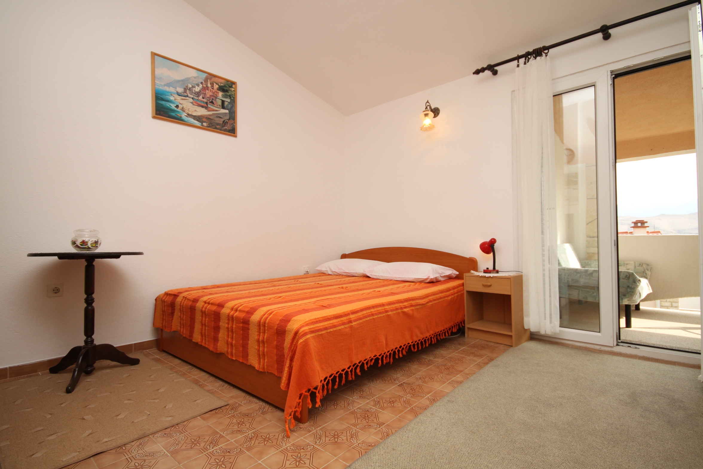 Studio flat with terrace and sea view Pag  AS-a