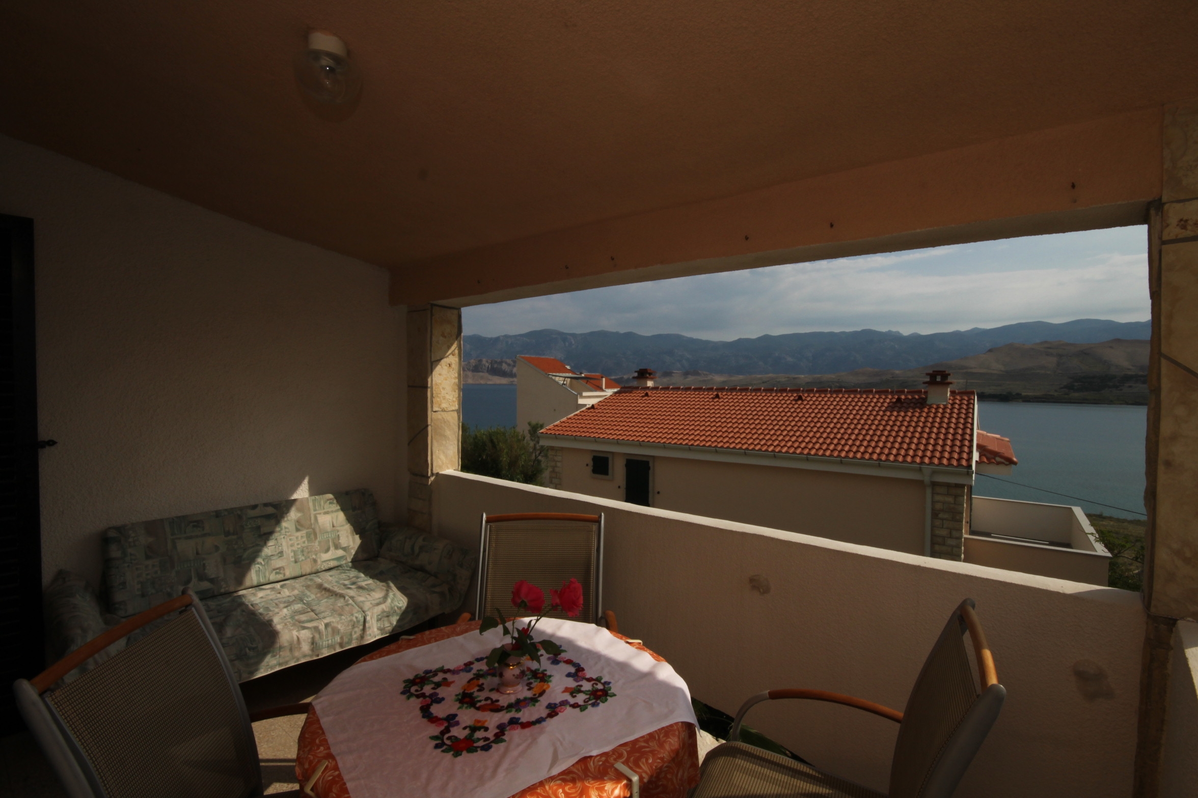 Studio flat with terrace and sea view Pag  AS-a