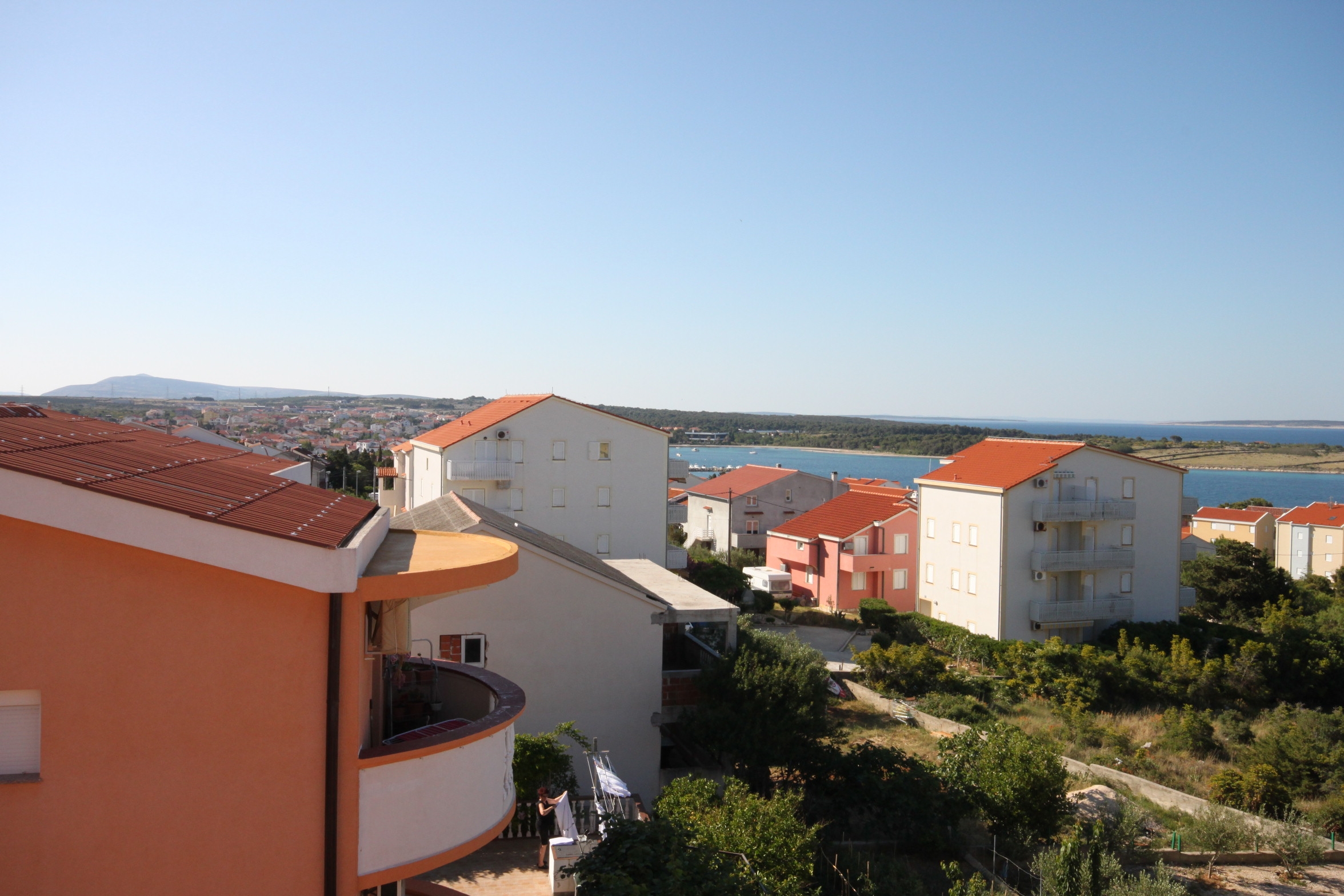 Three bedroom apartment with terrace and sea view Novalja, Pag  A-c