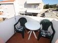 Balkon Novalja, Balkon v ubytování typu room, s výhledem na moře, domácí mazlíčci povoleni a WiFi.