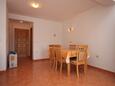 Kustići, Salle à manger dans l’hébergement en type apartment, animaux acceptés.