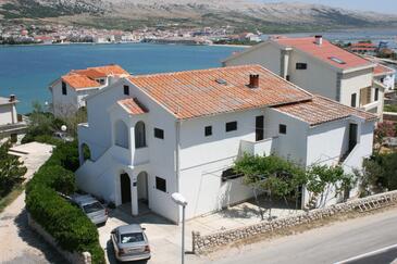 Pag, Pag, Alloggio 6383 - Appartamenti affitto vicino al mare con la spiaggia ghiaiosa.