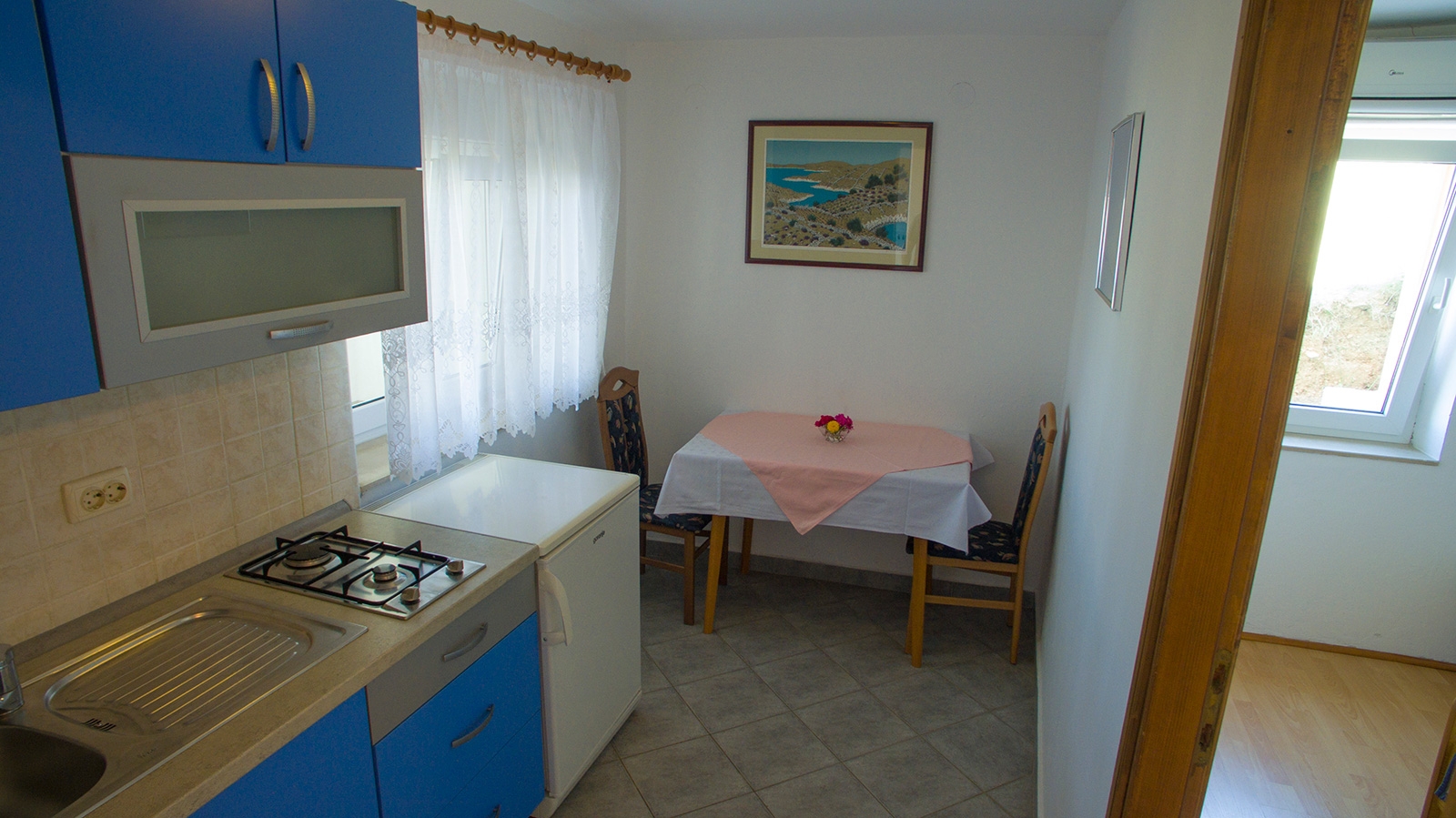 One bedroom apartment with terrace and sea view Metajna, Pag  A-d