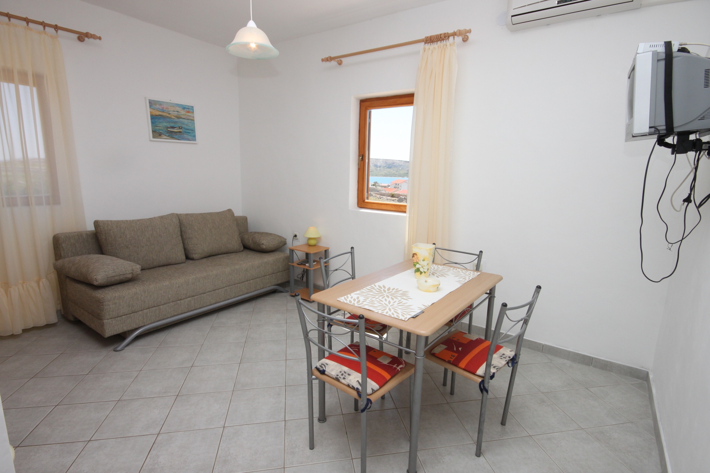 One bedroom apartment with terrace and sea view Kustići, Pag (A-6392-a)