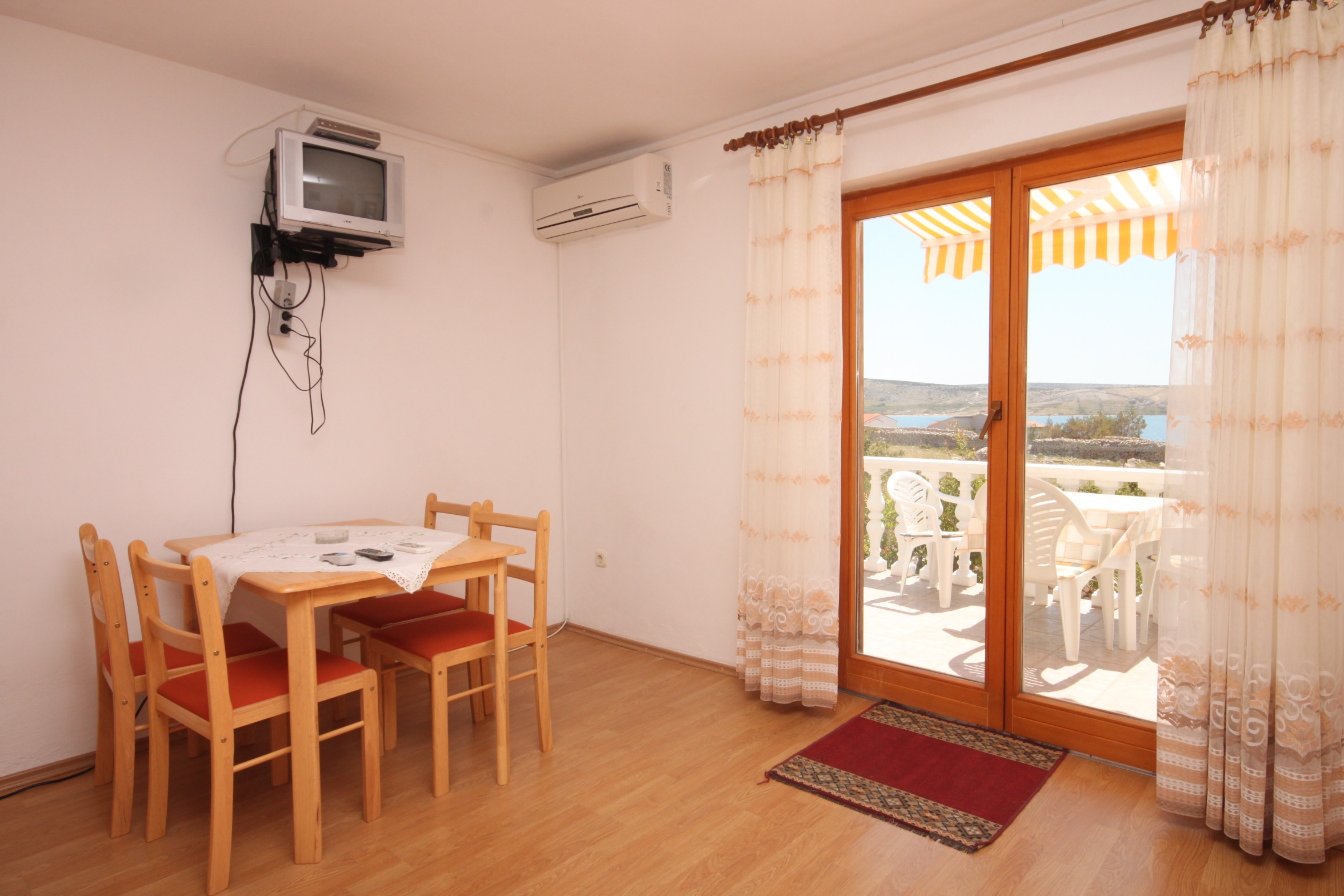 One bedroom apartment with terrace and sea view Kustići, Pag (A-6392-b)