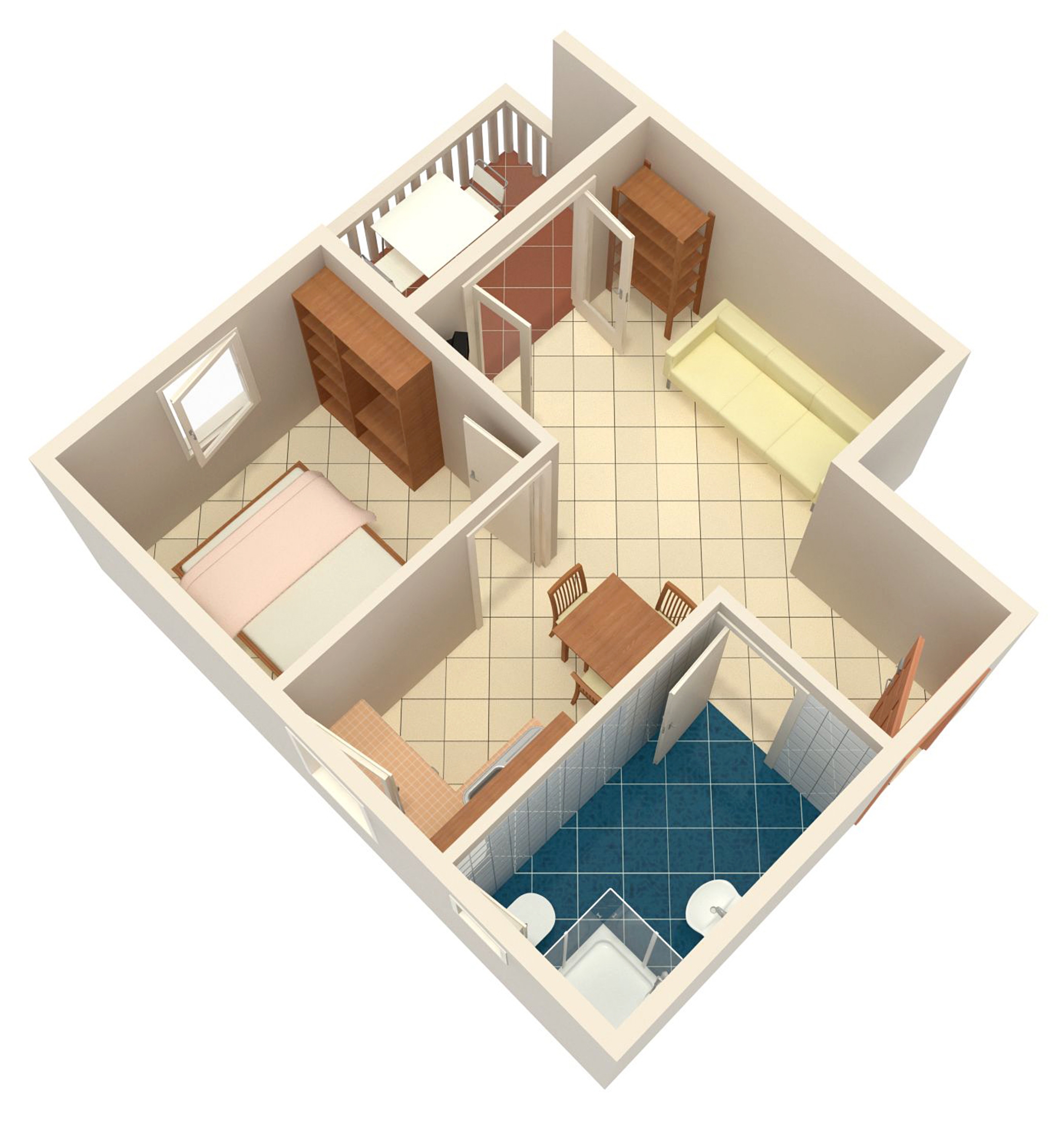 One bedroom apartment with terrace Mandre, Pag  A-f