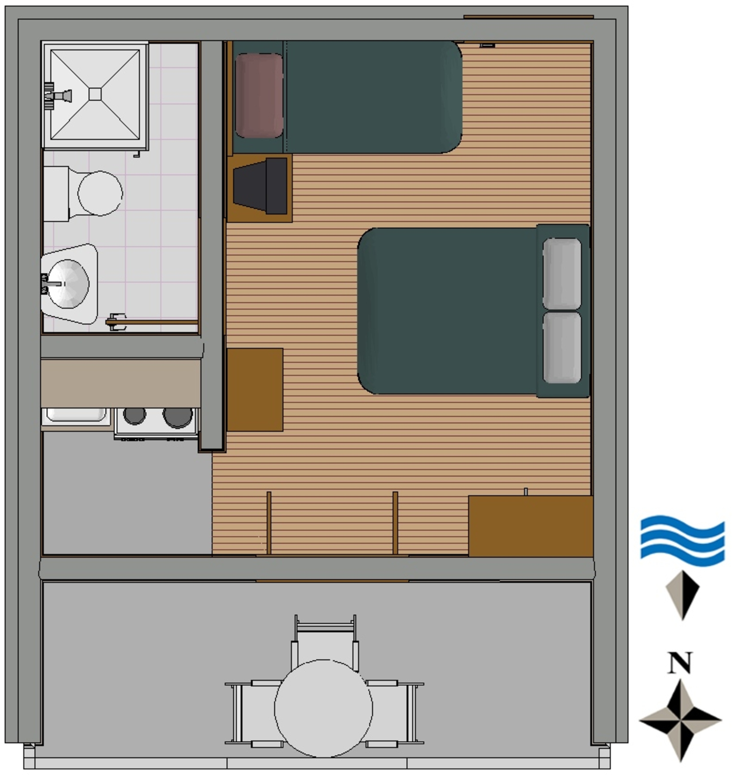 Studio flat with balcony and sea view Orebić, Pelješac  AS-c