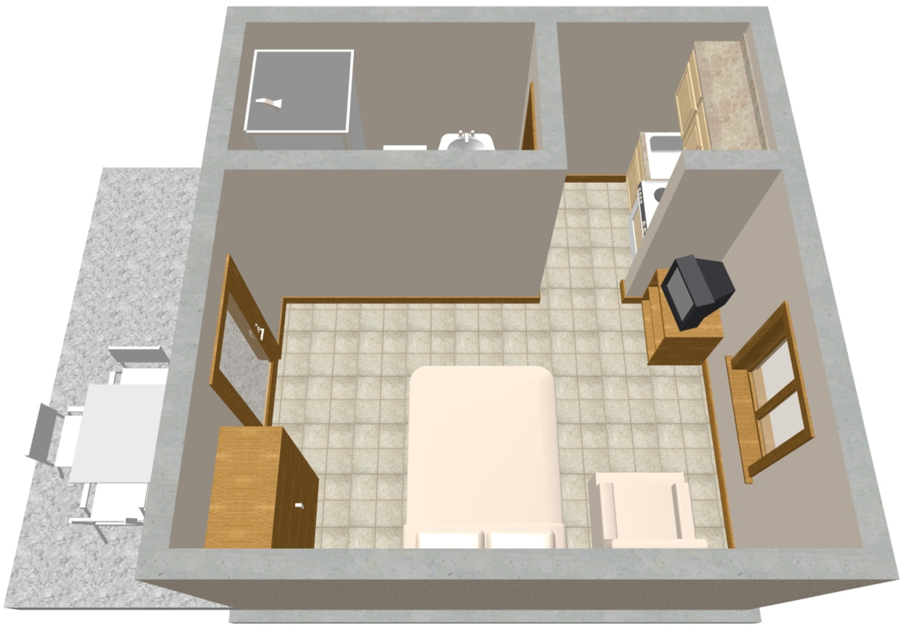Studio flat with terrace Orebić, Pelješac  AS-e