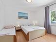 Ložnice 1 Mandre, Ložnice 1 v ubytování typu apartment, domácí mazlíčci povoleni a WiFi.
