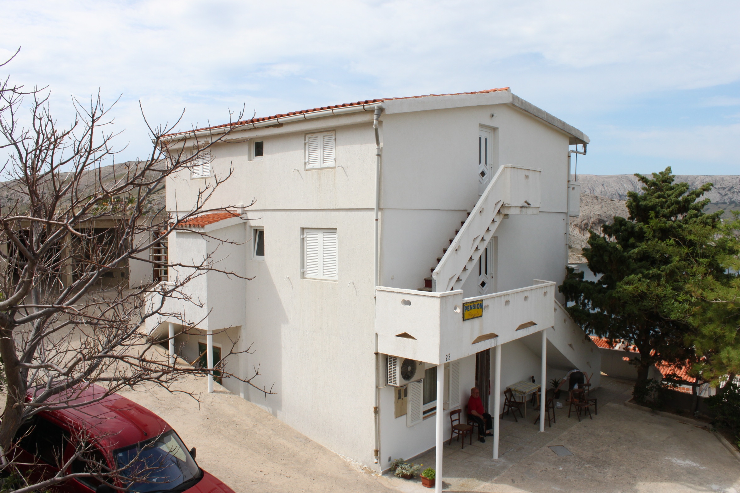 One bedroom apartment with terrace and sea view Metajna, Pag  A-a