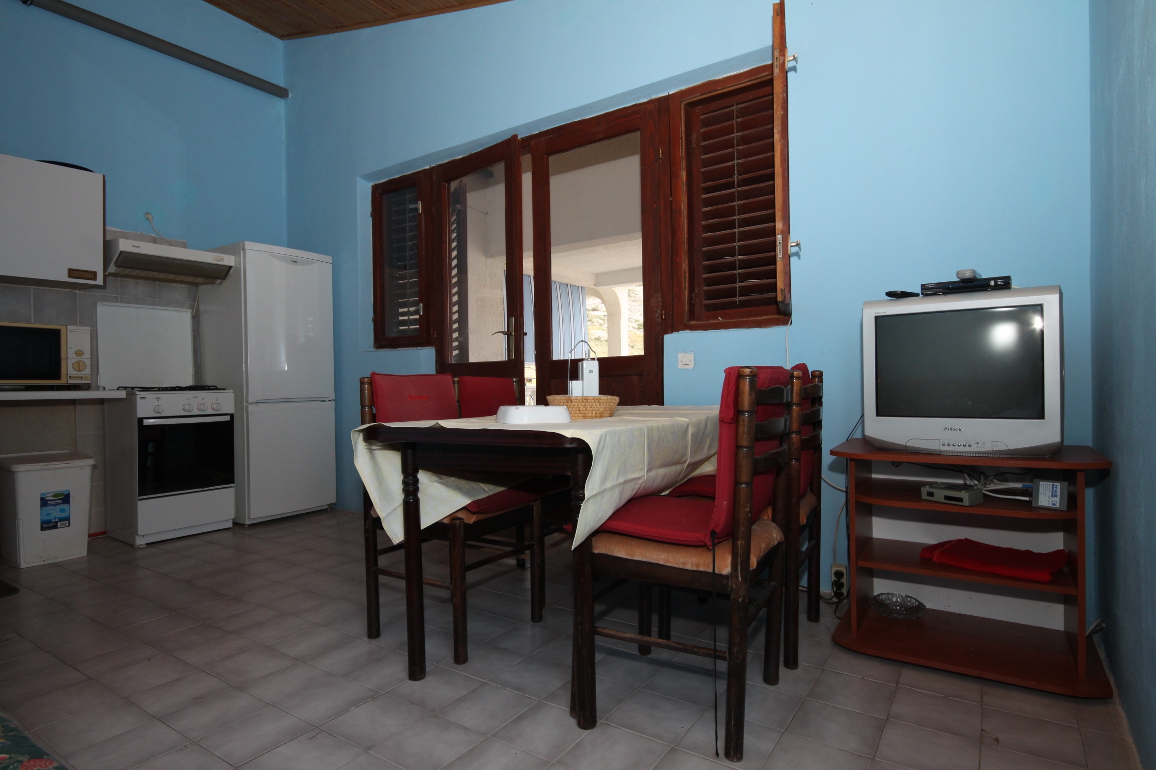 Two bedroom apartment with terrace and sea view Metajna, Pag (A-6426-a)