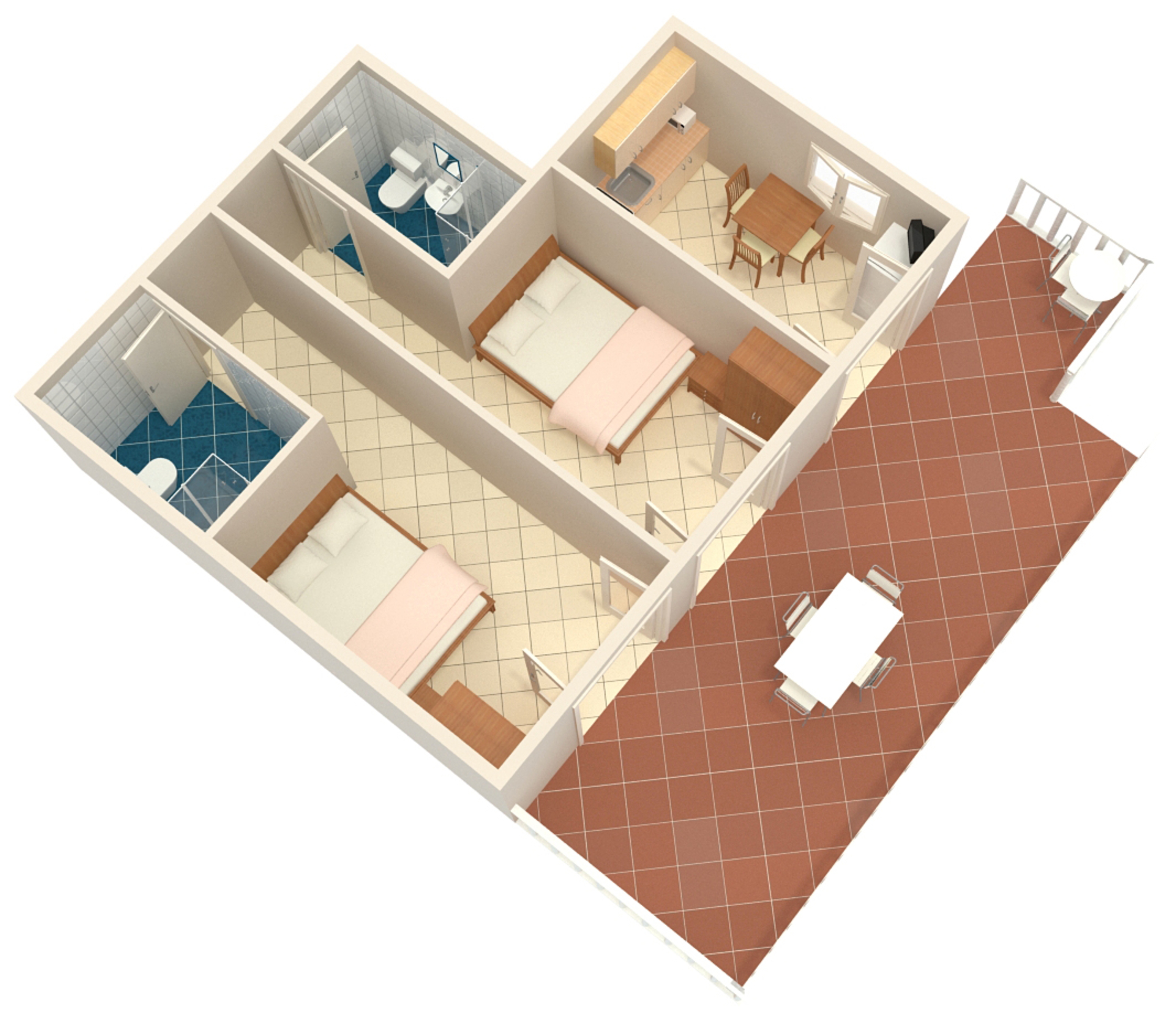 Two bedroom apartment with terrace and sea view Metajna, Pag  A-c