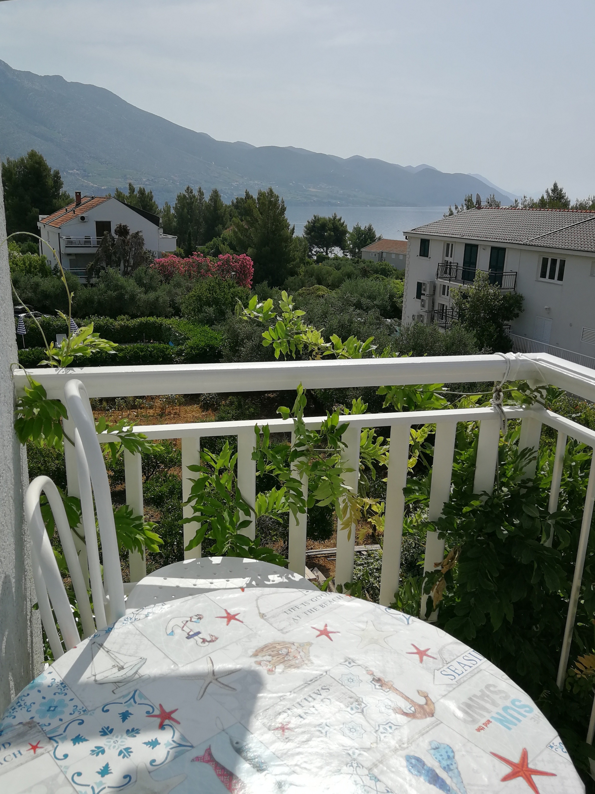Two bedroom apartment with balcony and sea view Orebić, Pelješac  A-c