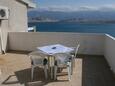 Bošana, Terrasse dans l’hébergement en type apartment, avec la vue sur la mer, animaux acceptés et WiFi.