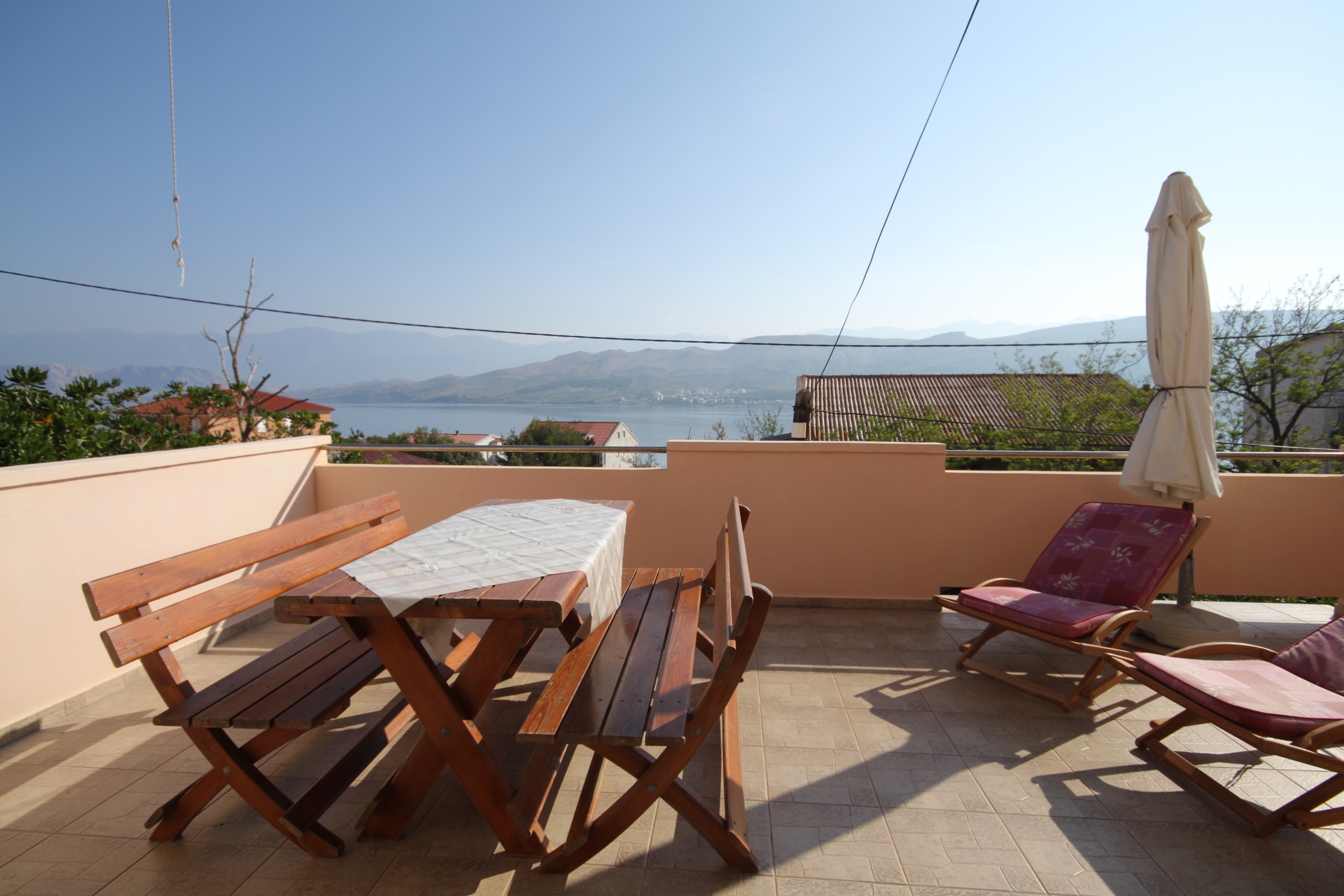 Two bedroom apartment with terrace and sea view Pag  A-a