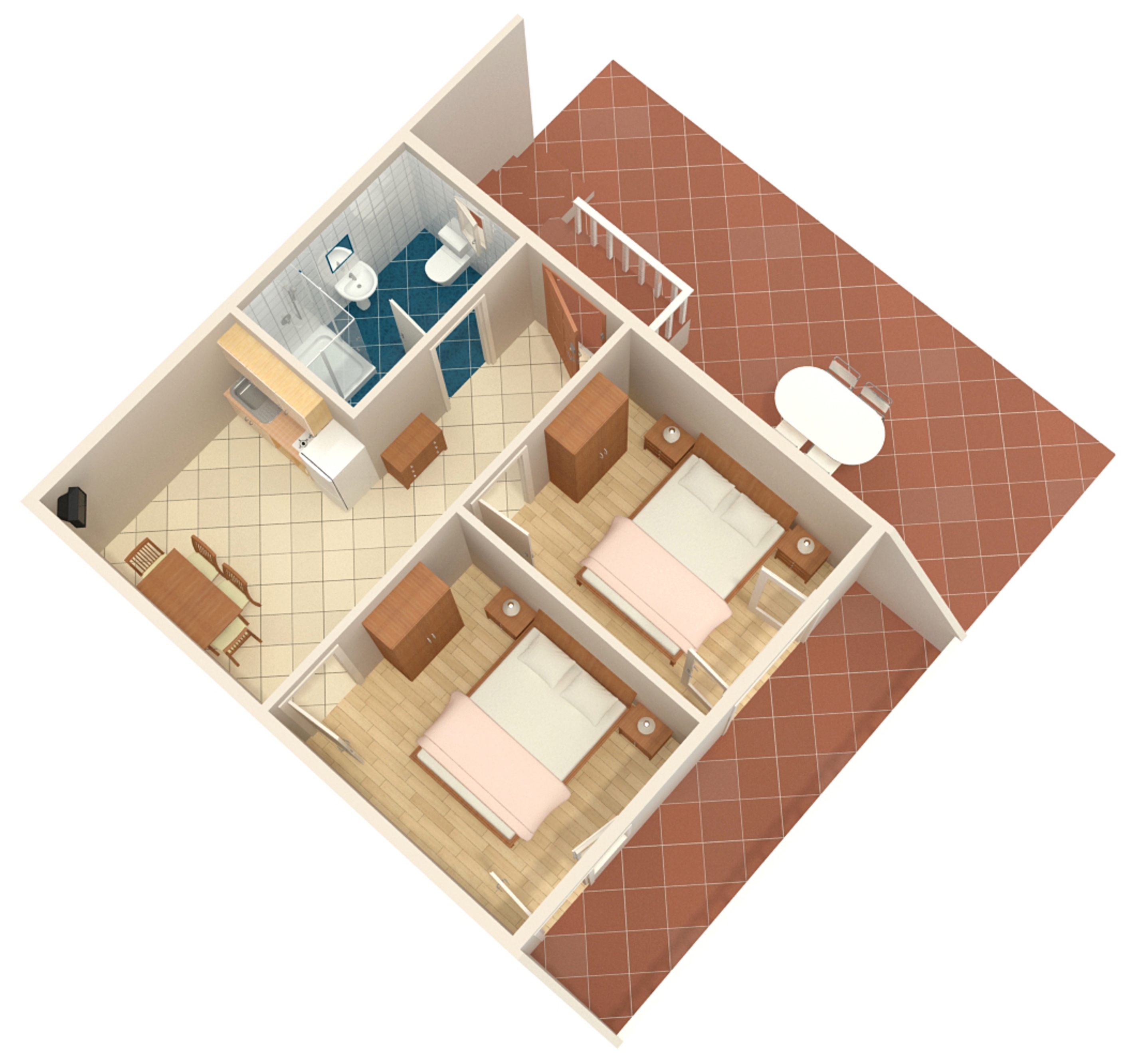 Two bedroom apartment with terrace Povljana, Pag  A-a