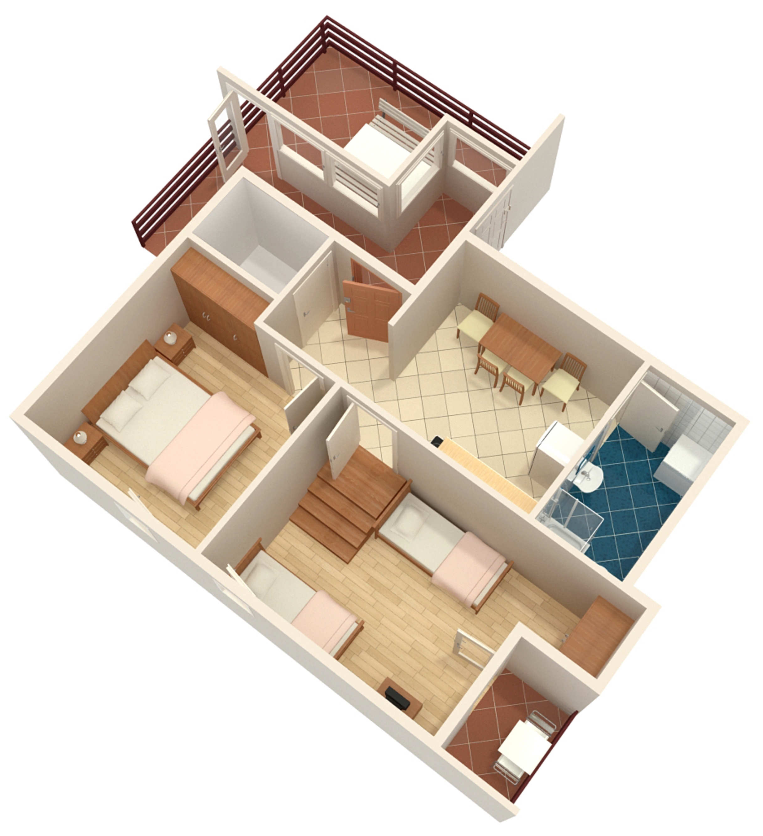 Two bedroom apartment with terrace and sea view Bilo, Primošten  A-b