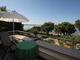 Novalja, Terrace in the studio-apartment, with a sea view and WiFi.