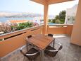 Pag, Terras in the apartment, with a sea view, (pet friendly) en WiFi.