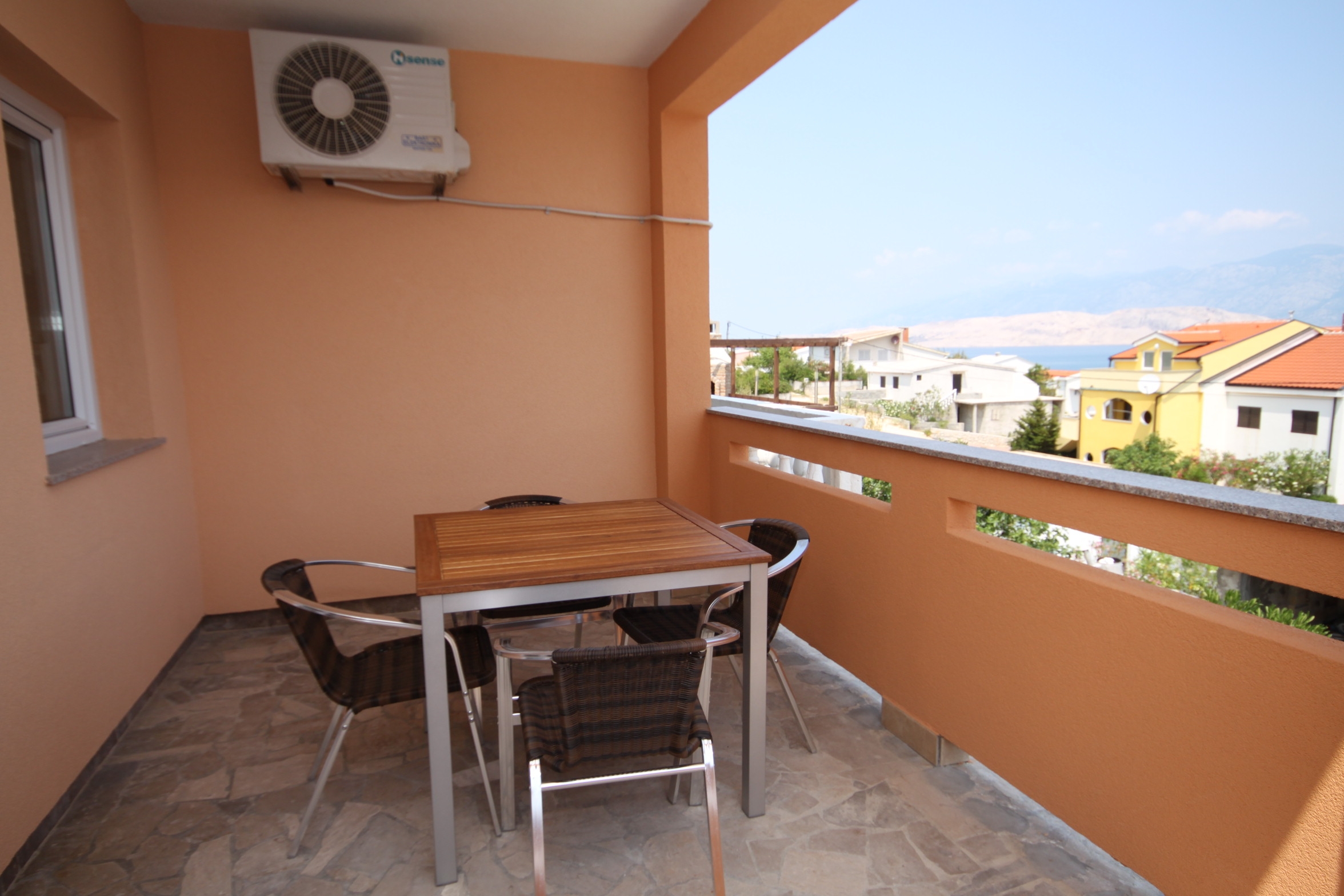 Two bedroom apartment with terrace and sea view Pag  A-b