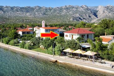 Seline, Paklenica, Property 6544 - Apartments near sea with pebble beach.