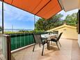 Seline, Terrasse dans l’hébergement en type apartment, avec la vue sur la mer, animaux acceptés et WiFi.