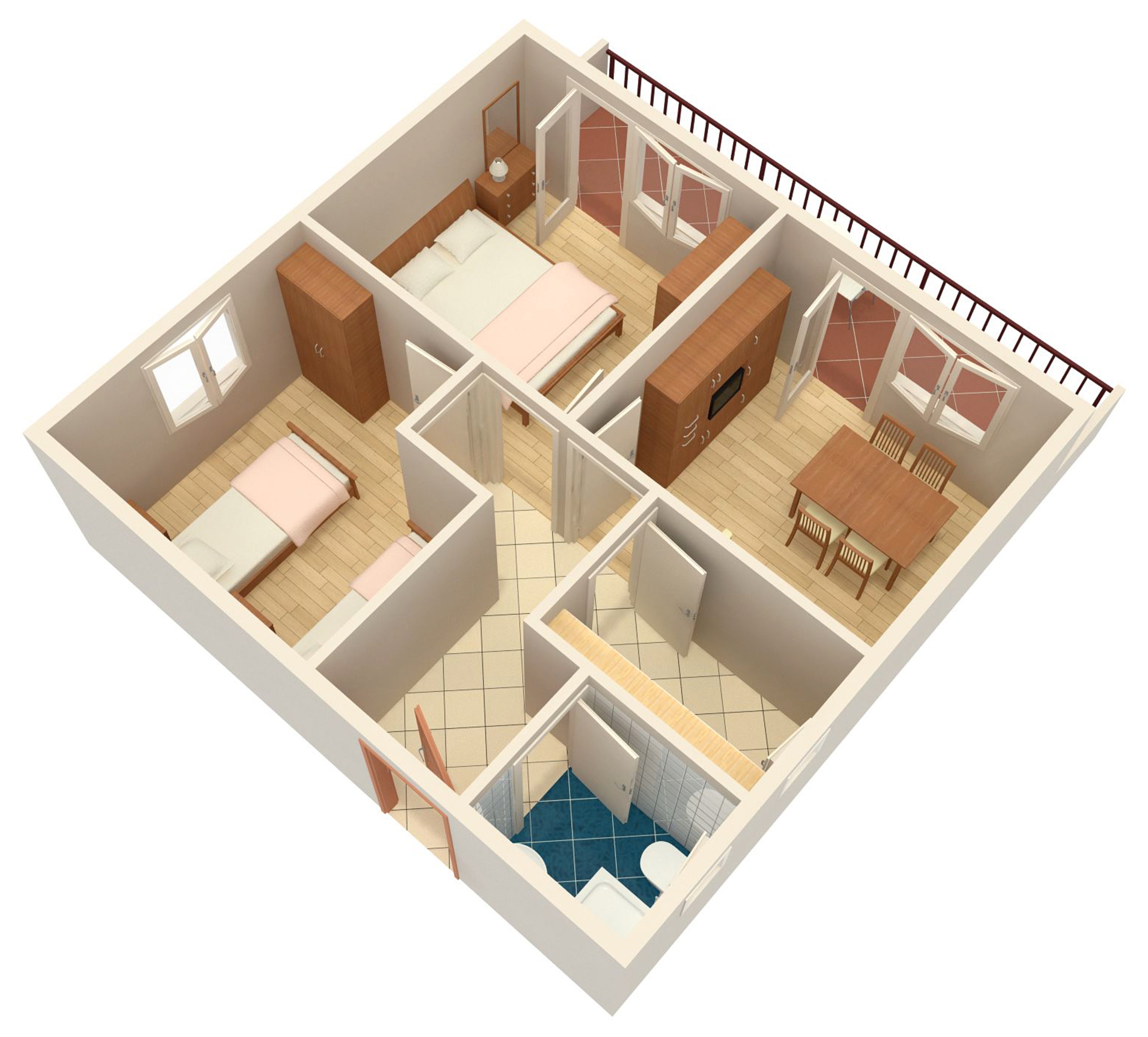 Two bedroom apartment with terrace and sea view Marušići, Omiš  A-a