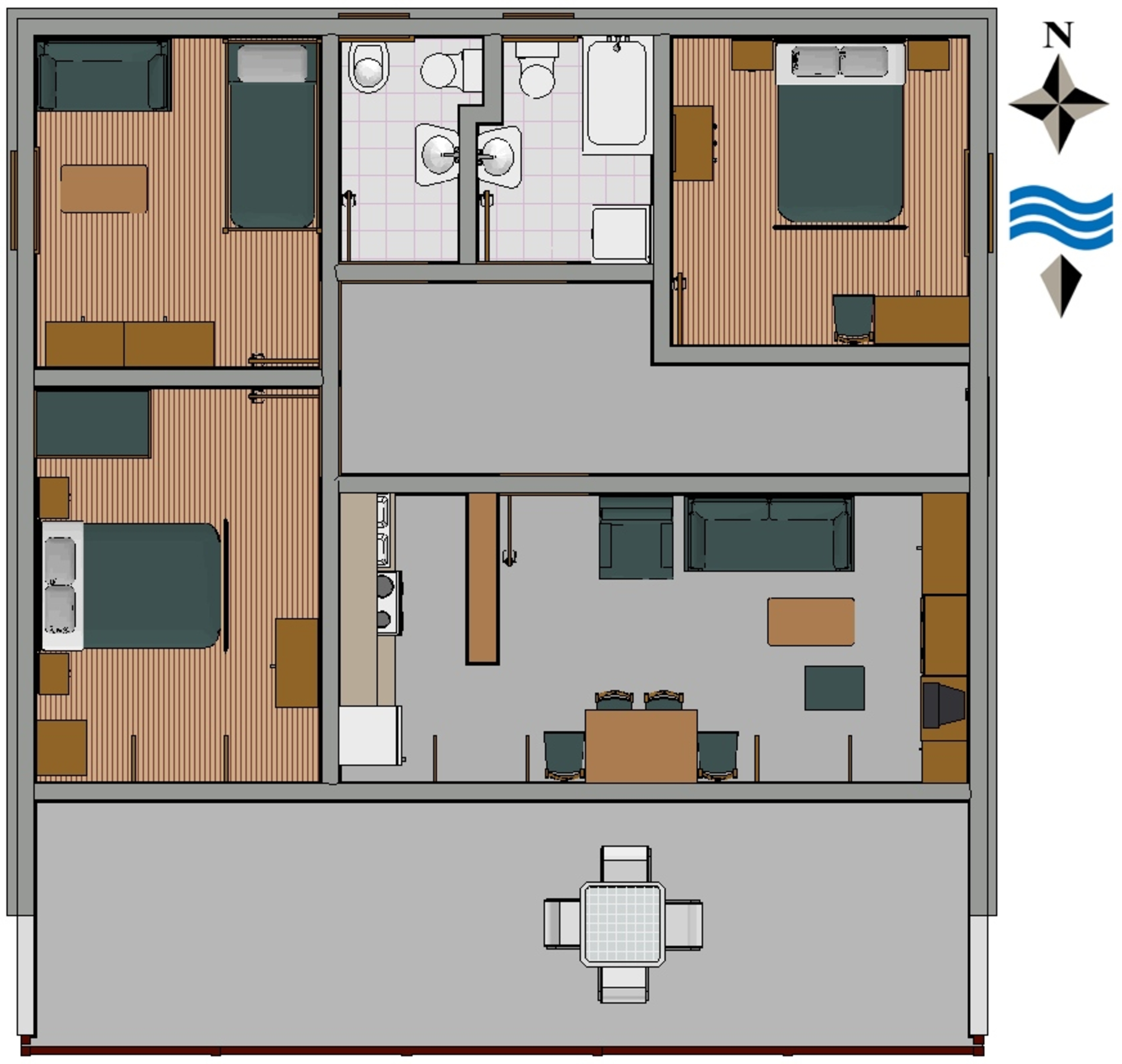 Three bedroom apartment near beach Pisak, Omiš  A-a