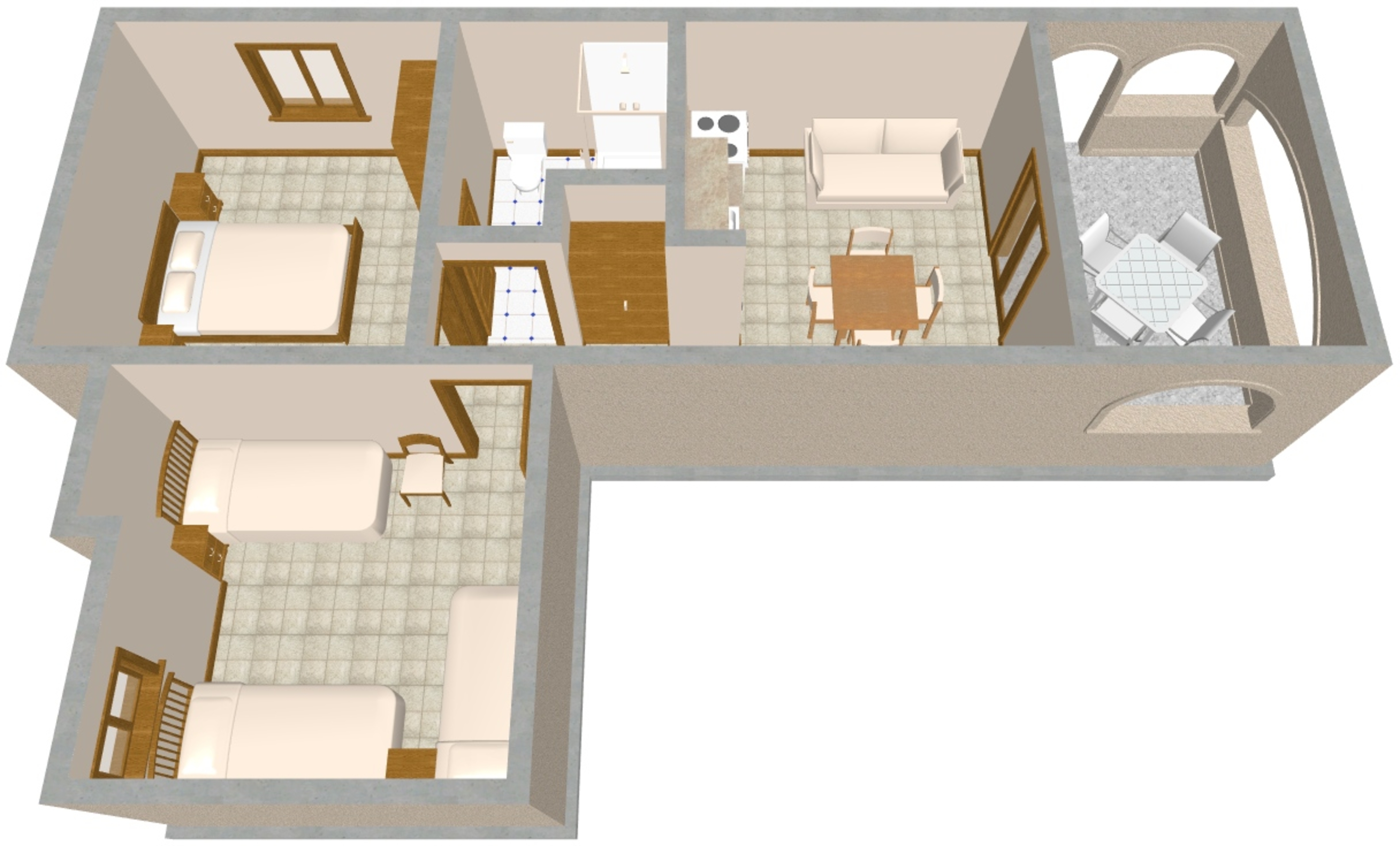 Two bedroom apartment near beach Pisak, Omiš  A-b