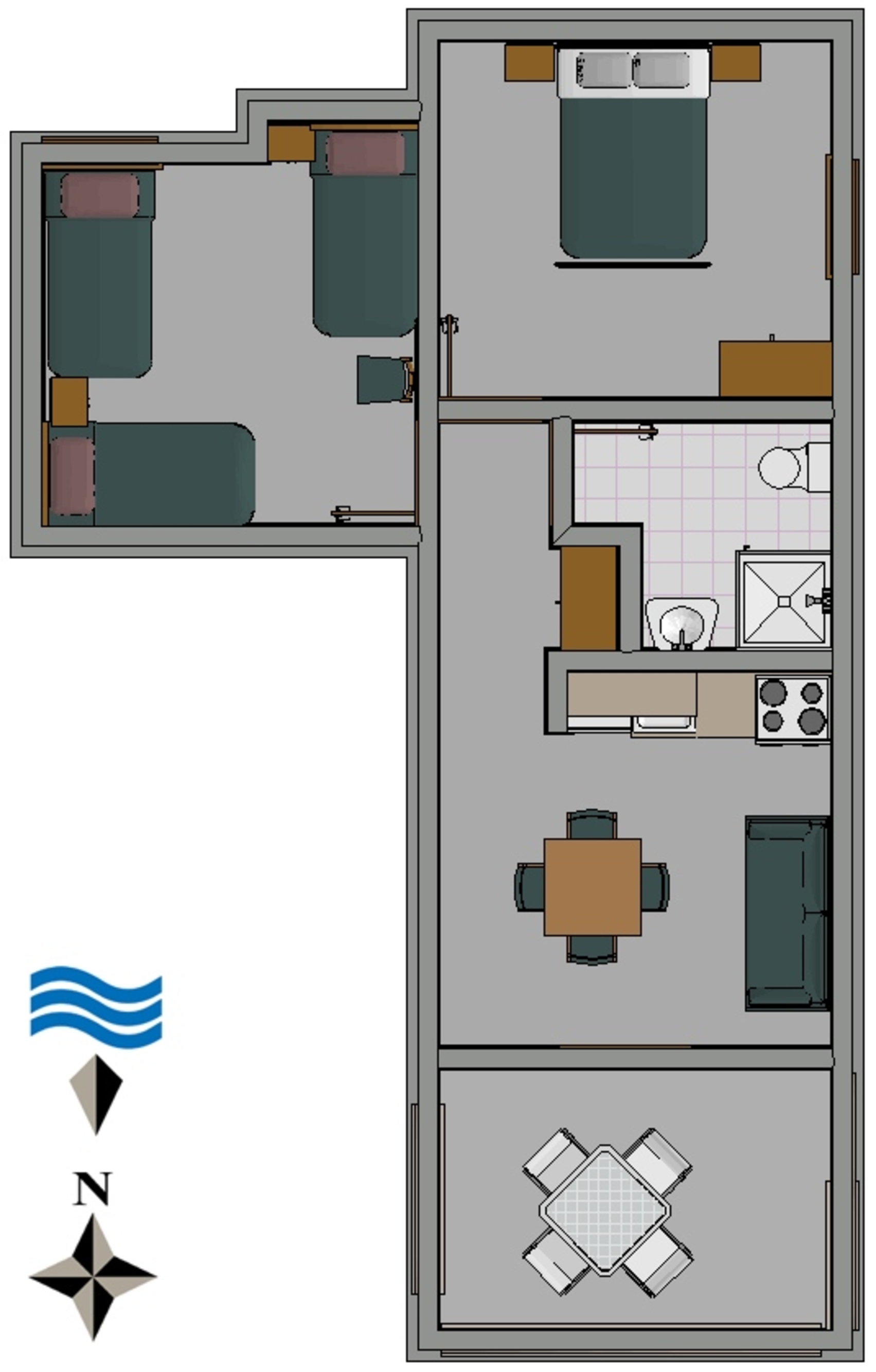 Two bedroom apartment near beach Pisak, Omiš  A-b