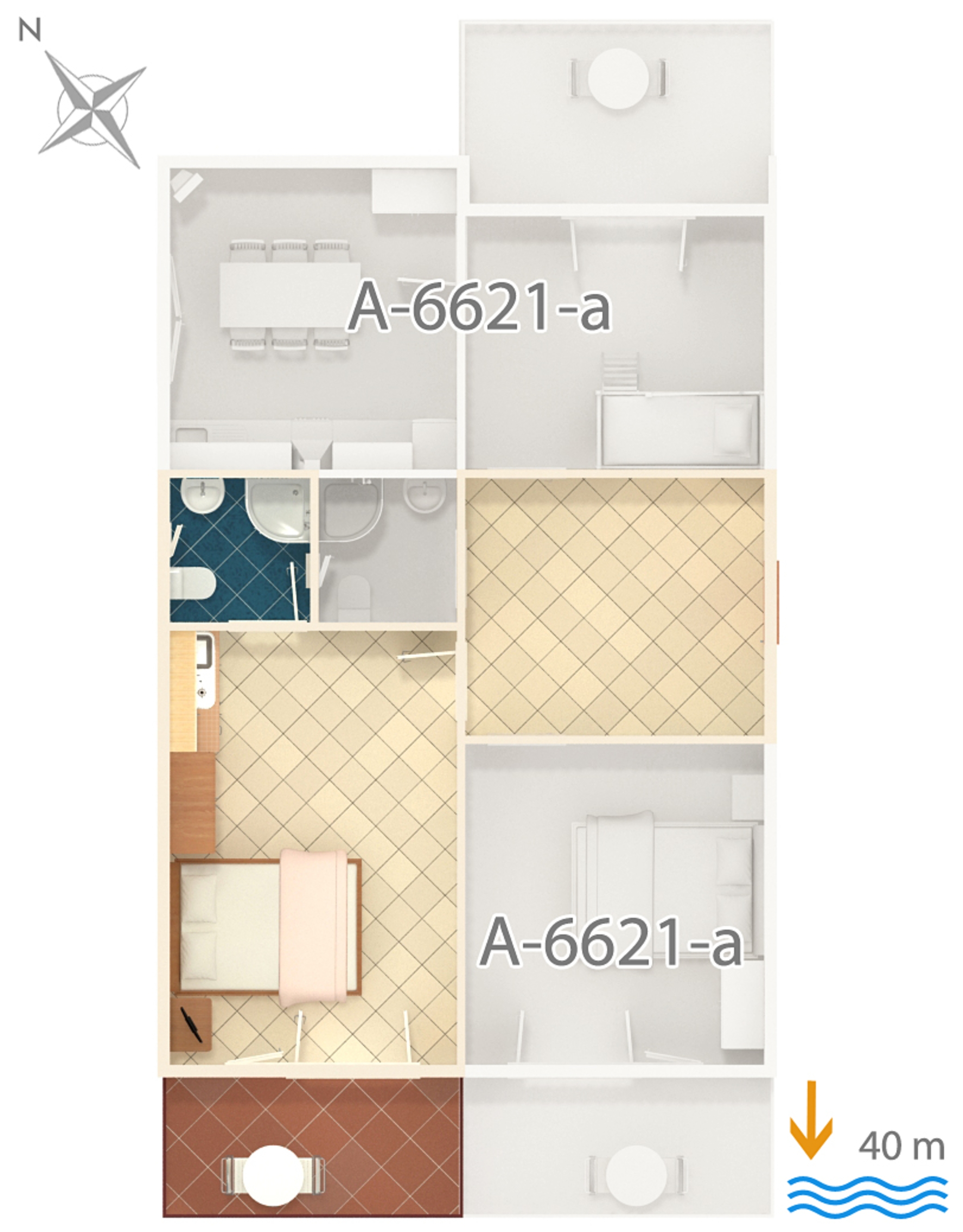 Studio flat near beach Starigrad, Paklenica  AS-c