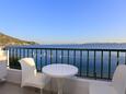 Igrane, Balcon 1 dans l’hébergement en type apartment, avec la vue sur la mer et WiFi.