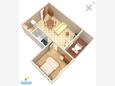 Drvenik Donja vala, Plan in the apartment, (pet friendly) and WiFi.