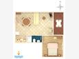 Drvenik Donja vala, Plan in the apartment, (pet friendly) and WiFi.
