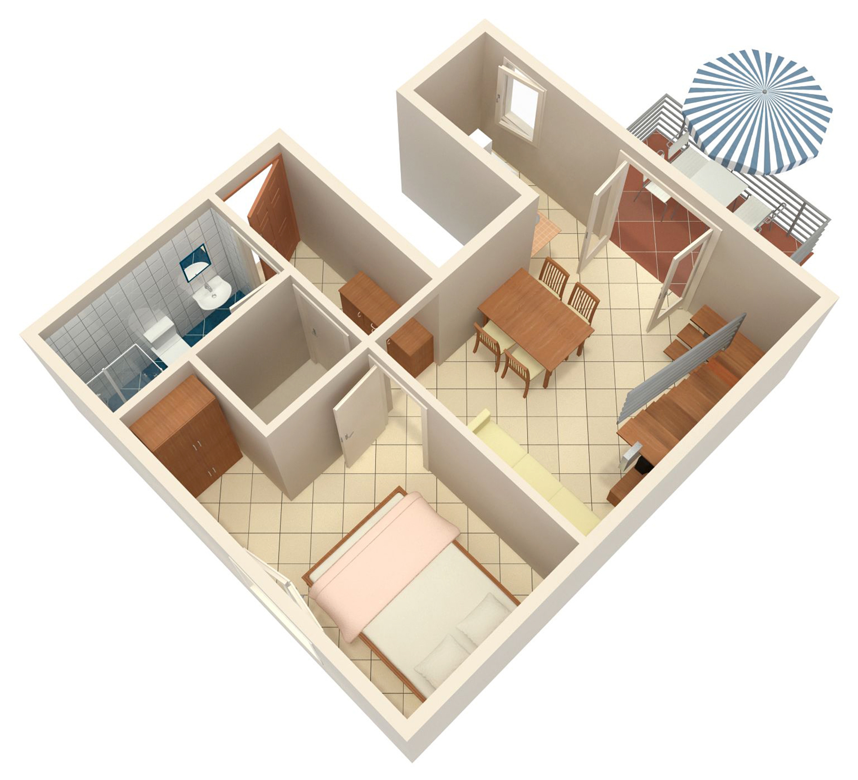 Two bedroom apartment with balcony and sea view Gradac, Makarska  A-b
