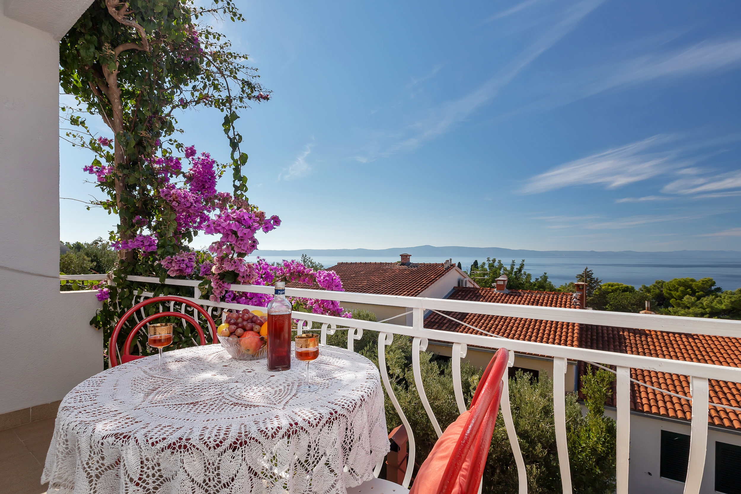 Two bedroom apartment with balcony and sea view Podgora, Makarska  A-a