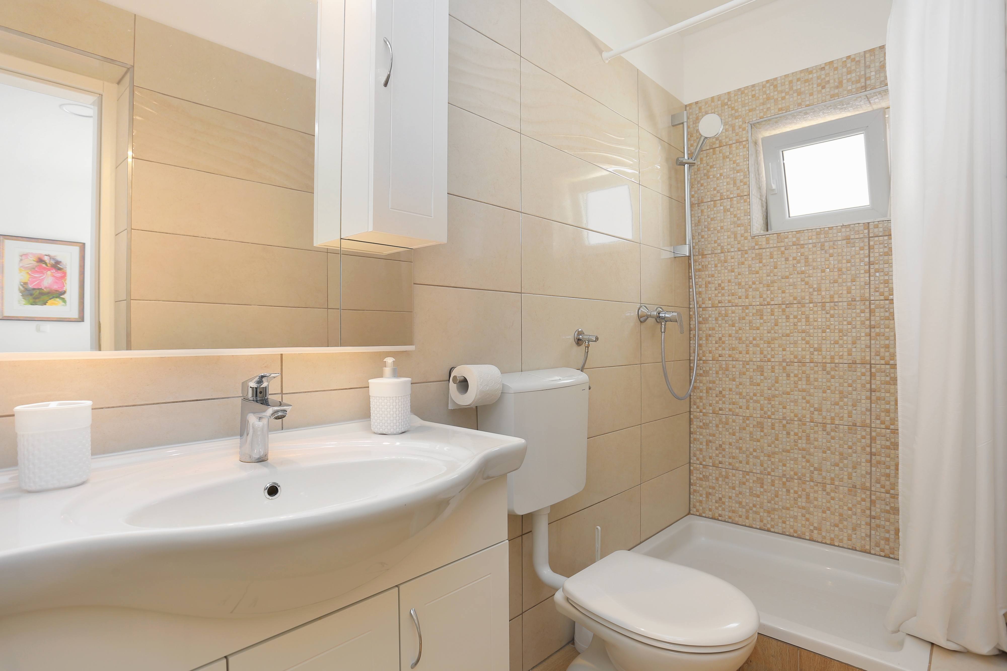 Two bedroom apartment with terrace and sea view Brela, Makarska  A-d