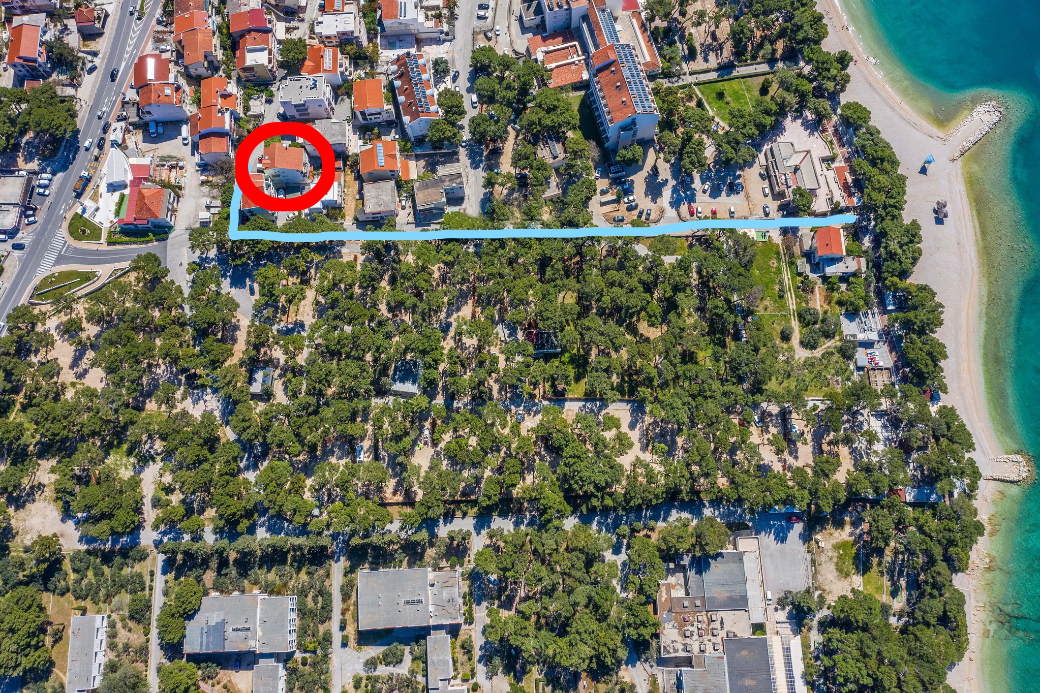 Ferienwohnung im Ort Makarska (Makarska), Kapazit& Ferienwohnung  Makarska