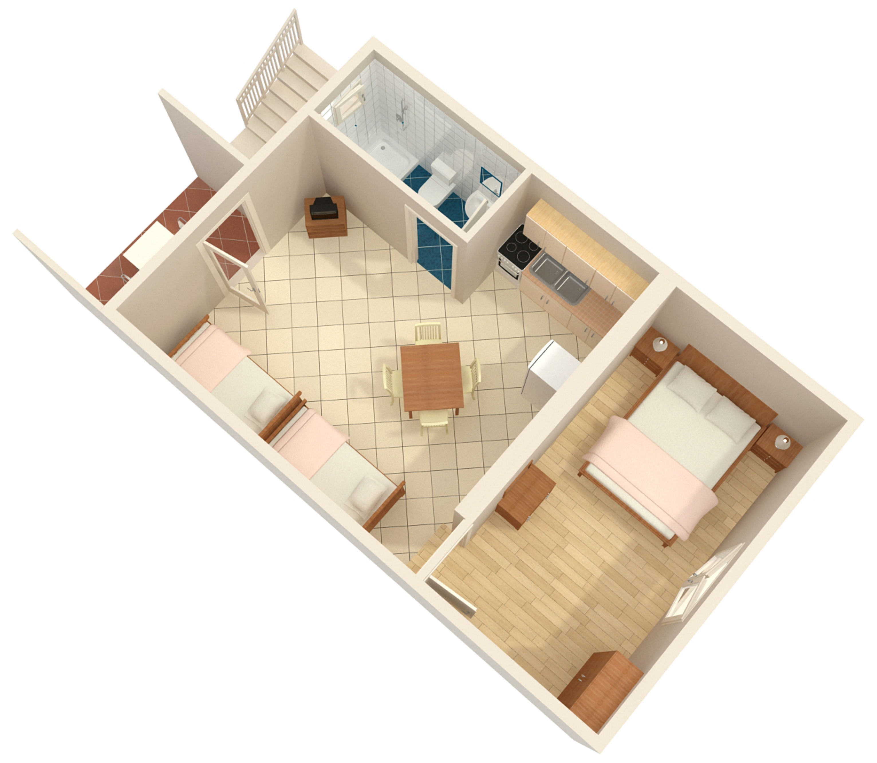 One bedroom apartment with terrace and sea view Podaca, Makarska  A-a