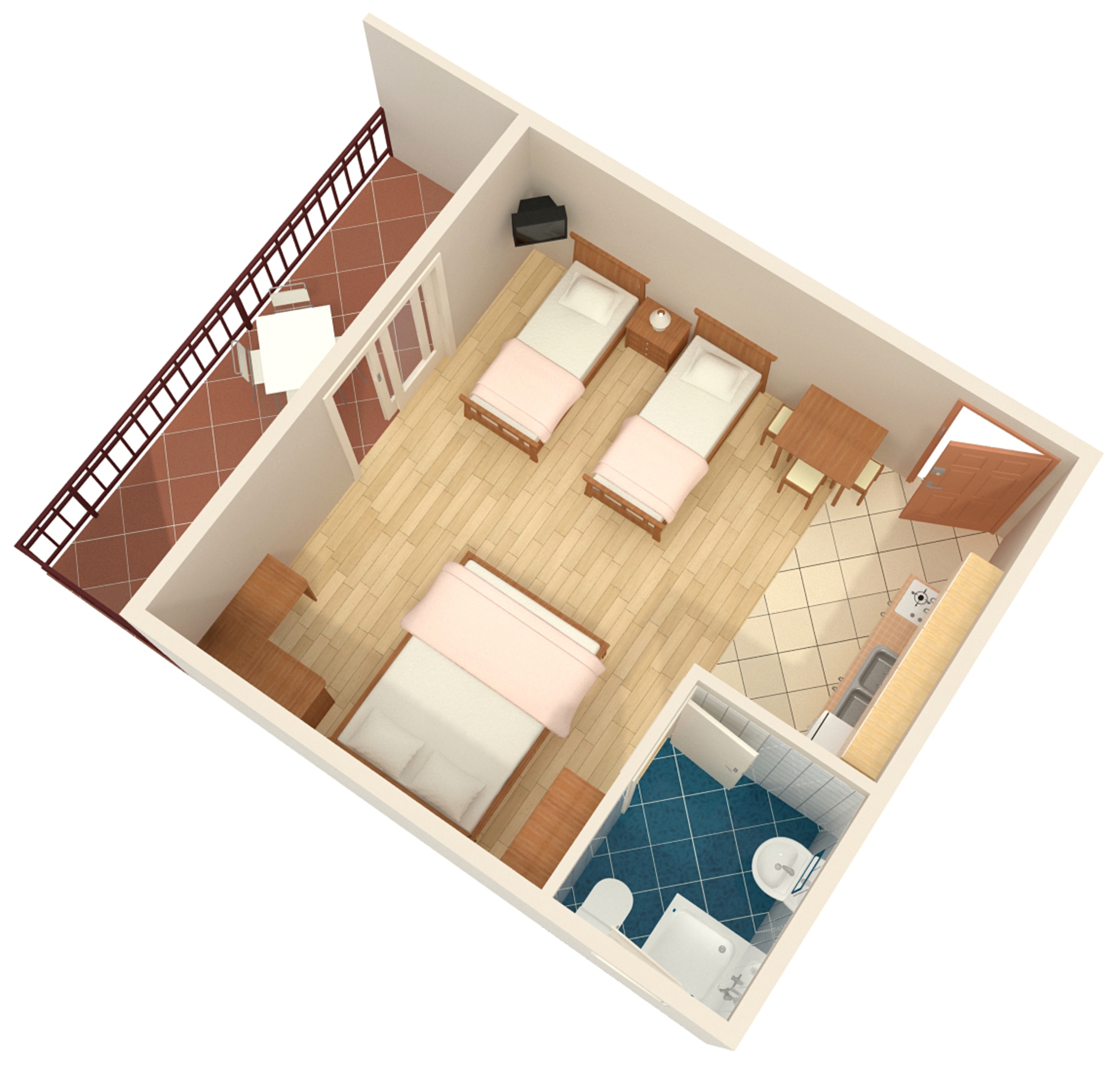Studio flat with terrace and sea view Podaca, Makarska  AS-a
