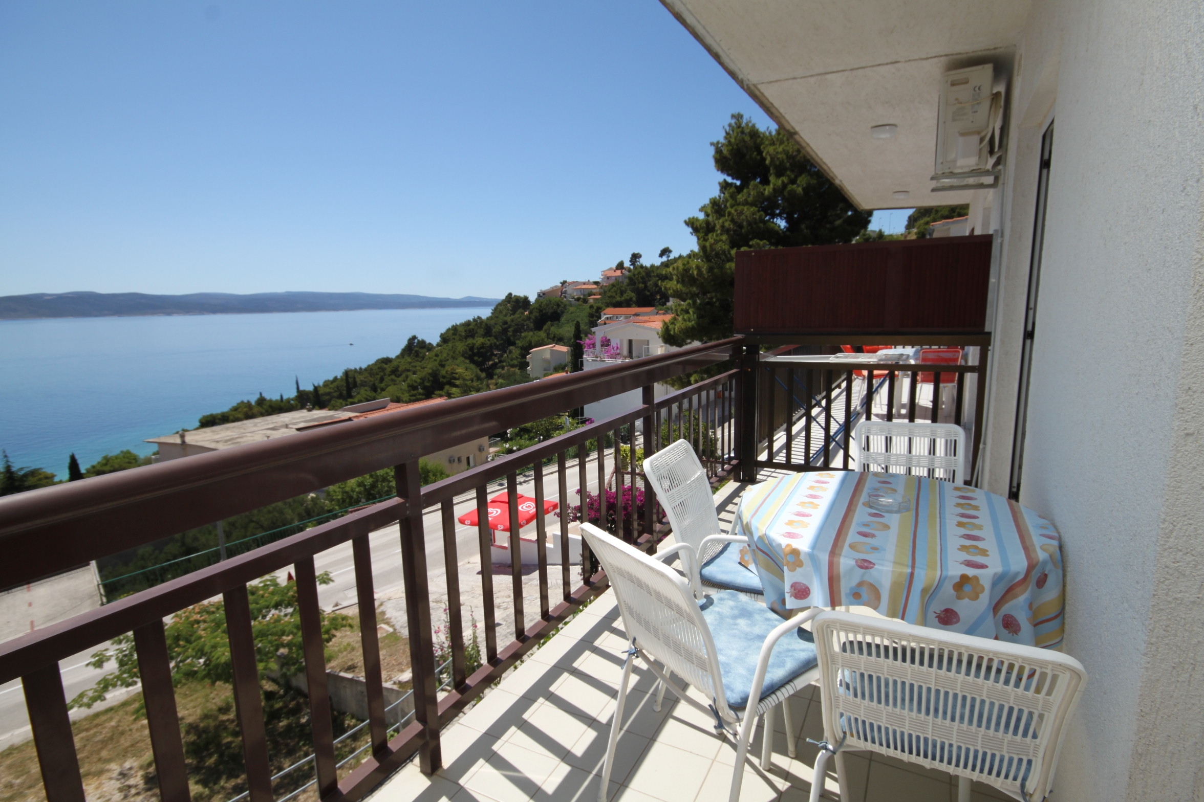 Two bedroom apartment with balcony and sea view Baška Voda, Makarska  A-a