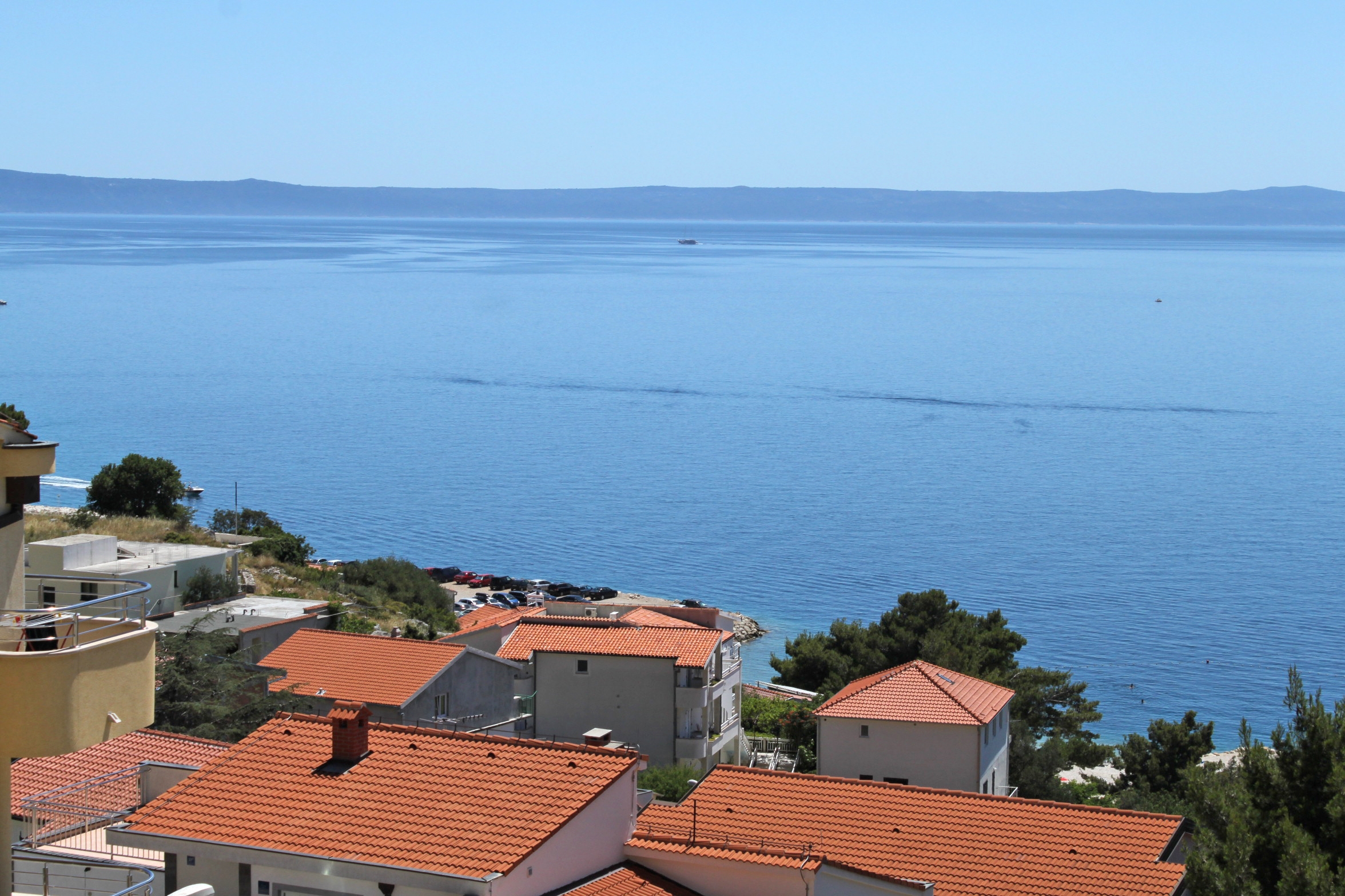 Two bedroom apartment with balcony and sea view Baška Voda, Makarska  A-c