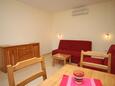 Obývací pokoj Baška Voda, Obývací pokoj v ubytování typu apartment, s klimatizací a WiFi.